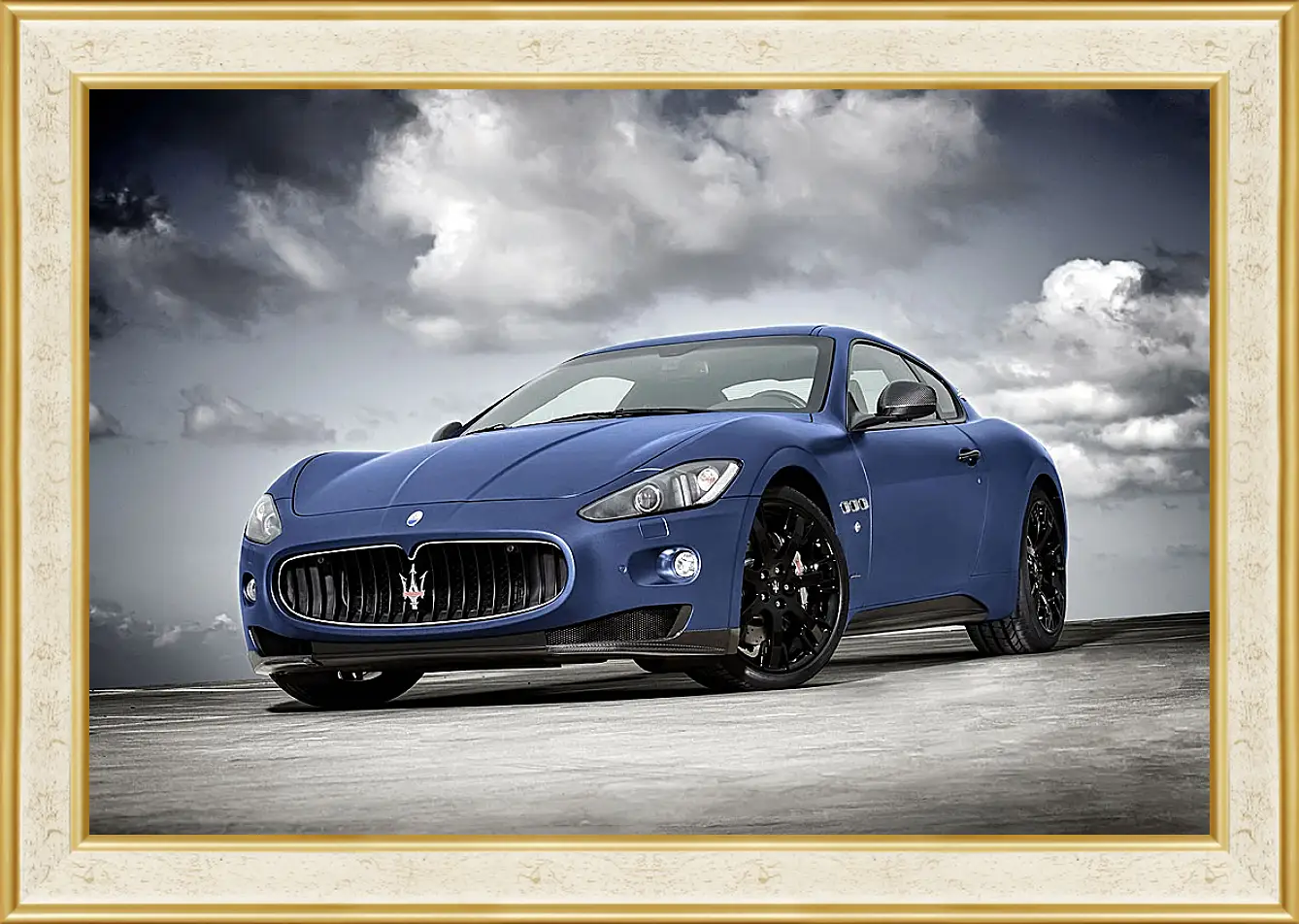 Картина в раме - Синий Мазерати (Maserati)