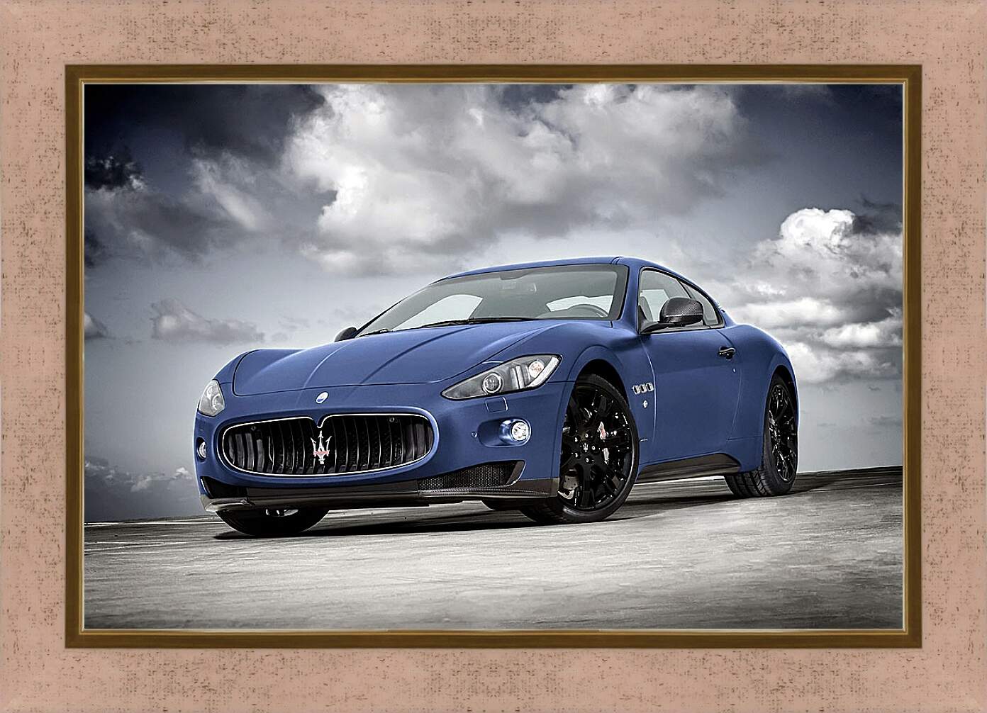 Картина в раме - Синий Мазерати (Maserati)