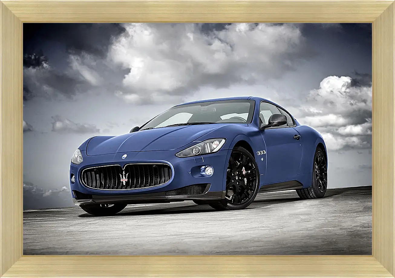 Картина в раме - Синий Мазерати (Maserati)