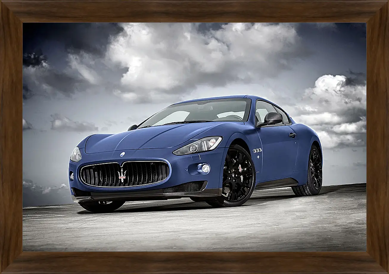 Картина в раме - Синий Мазерати (Maserati)