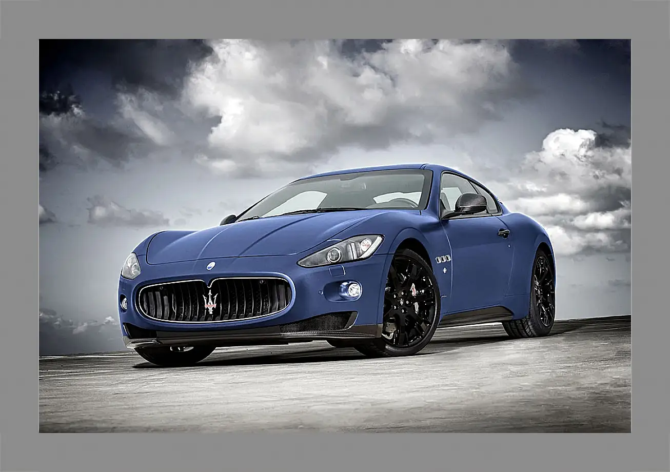 Картина в раме - Синий Мазерати (Maserati)