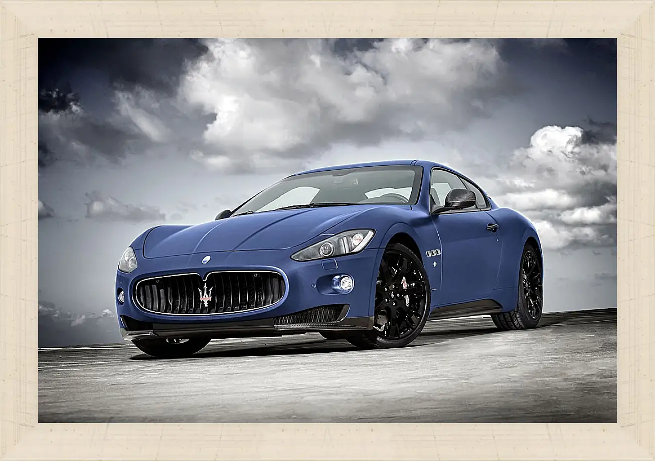 Картина в раме - Синий Мазерати (Maserati)