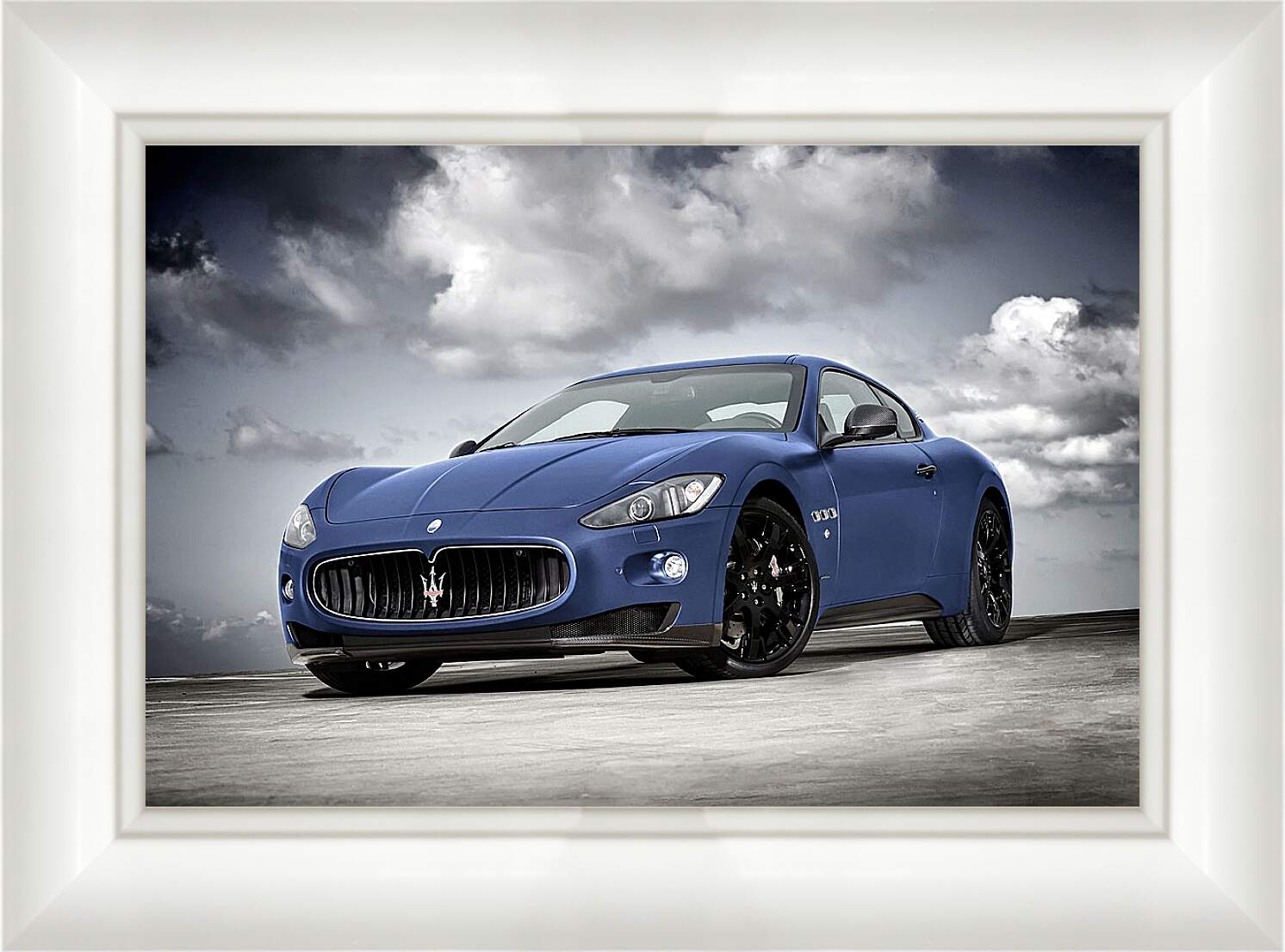 Картина в раме - Синий Мазерати (Maserati)