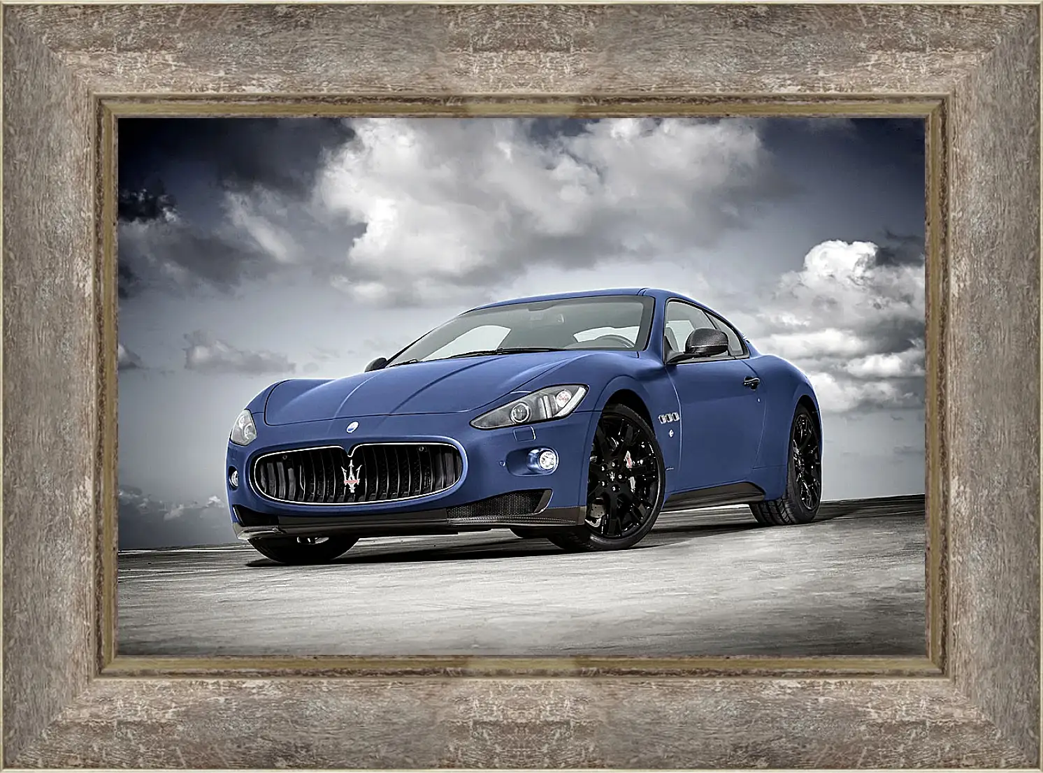 Картина в раме - Синий Мазерати (Maserati)