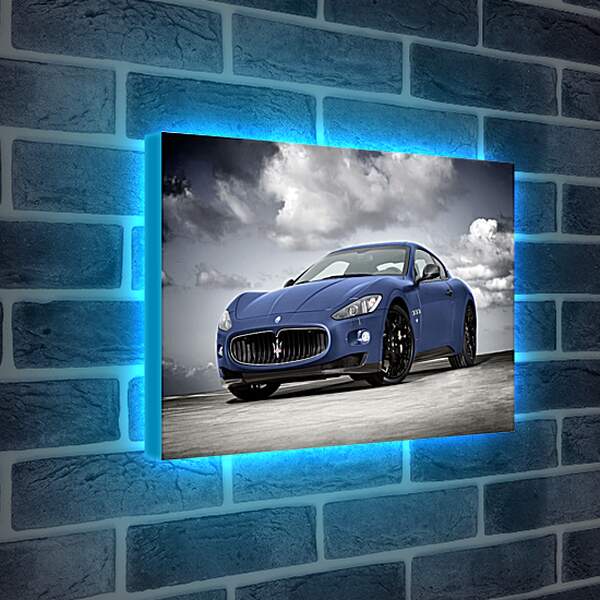 Лайтбокс световая панель - Синий Мазерати (Maserati)