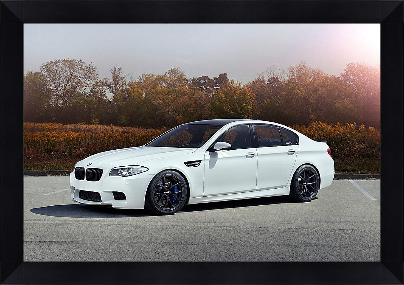 Картина в раме - BMW M5 белый