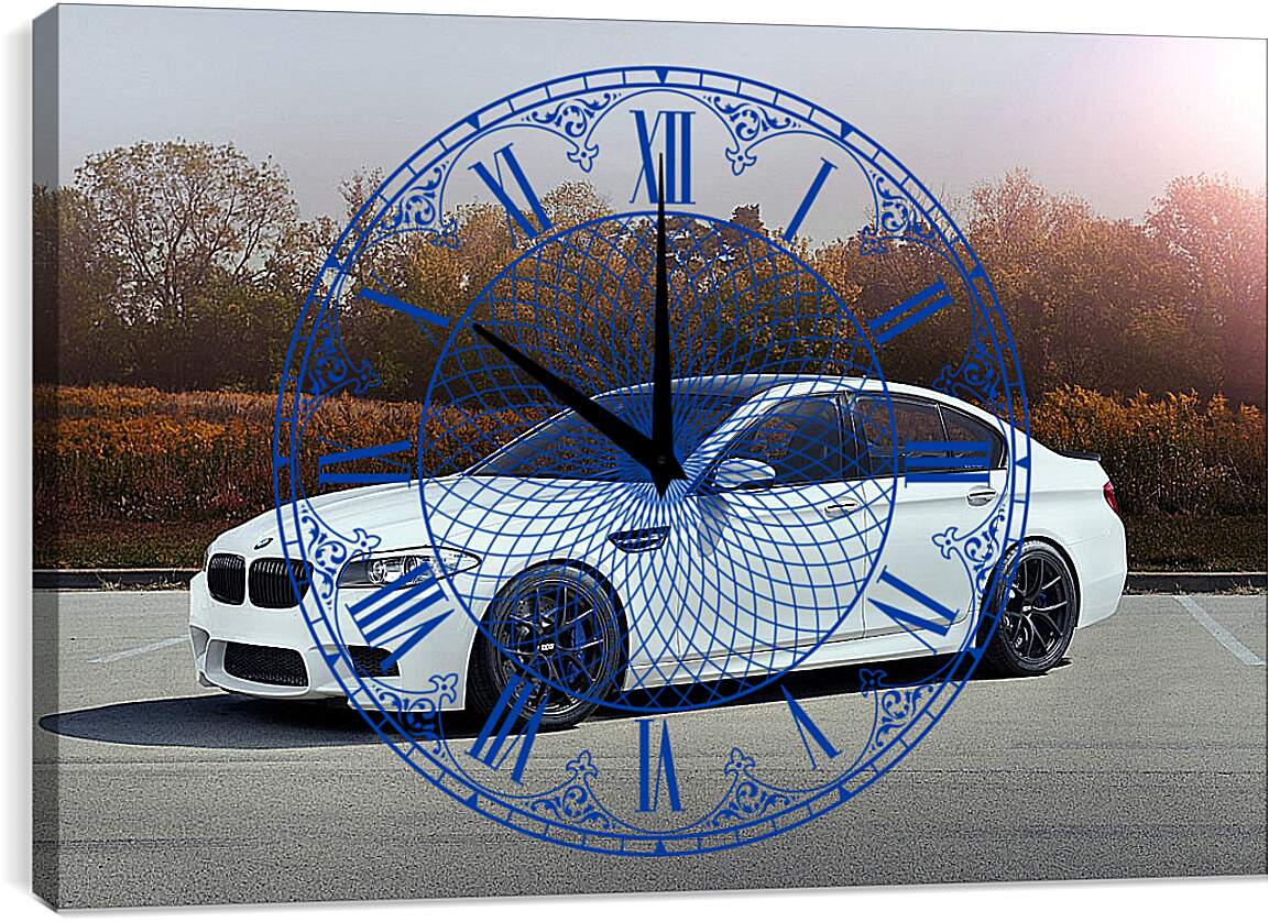 Часы картина - BMW M5 белый