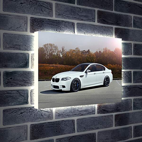 Лайтбокс световая панель - BMW M5 белый