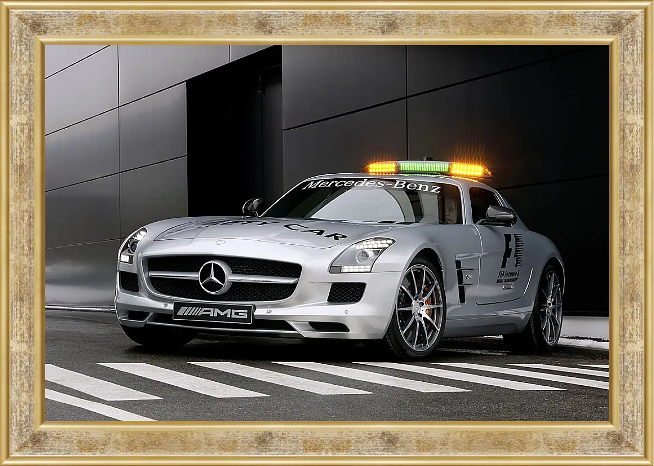 Картина в раме - Mercedes SLS AMG