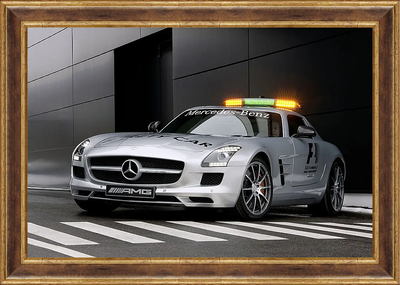 Картина в раме - Mercedes SLS AMG