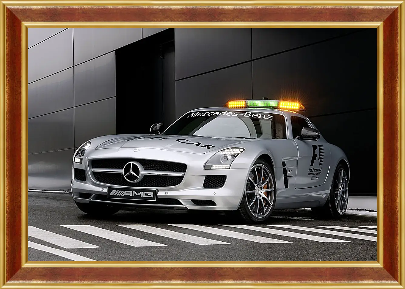 Картина в раме - Mercedes SLS AMG