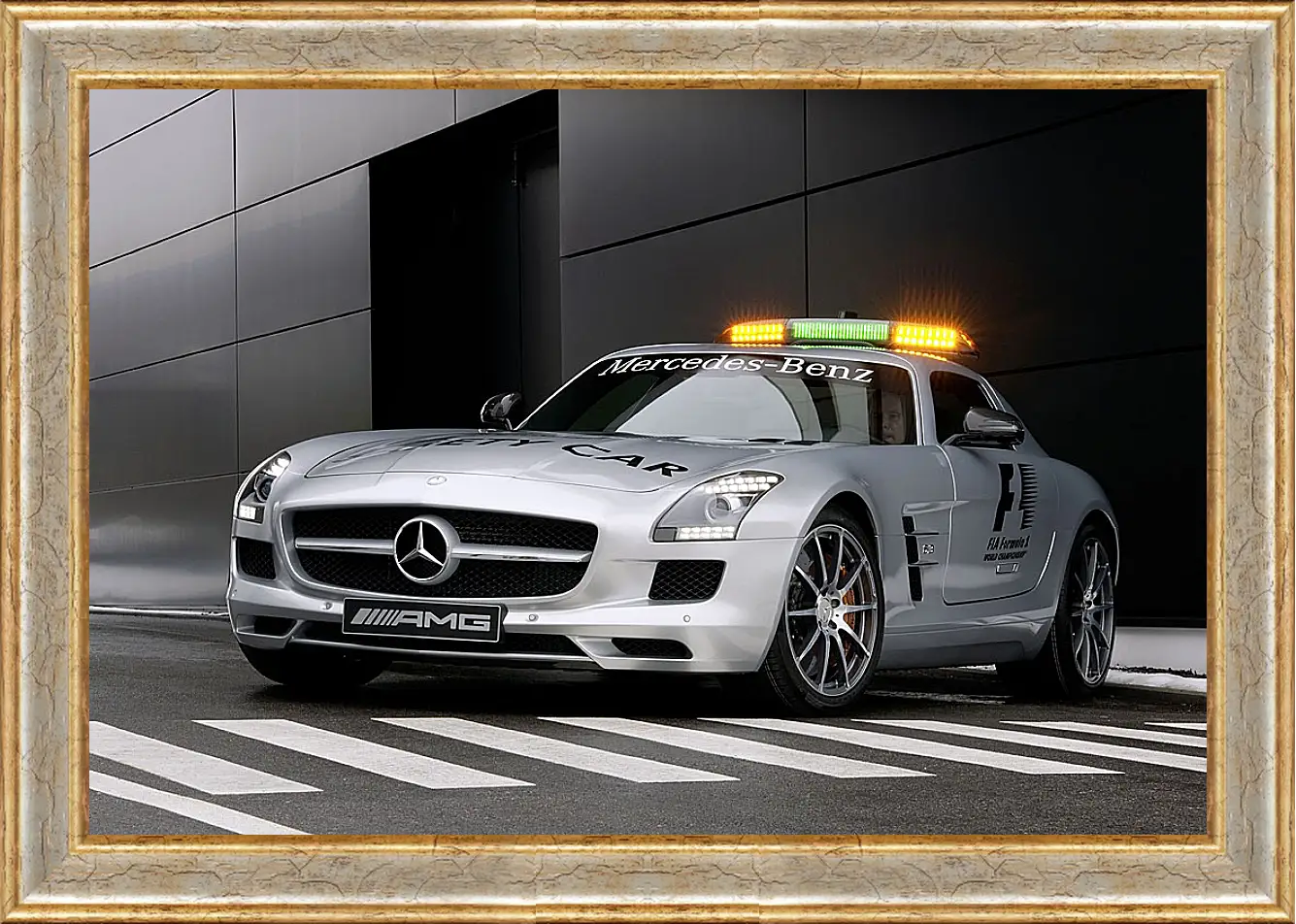 Картина в раме - Mercedes SLS AMG