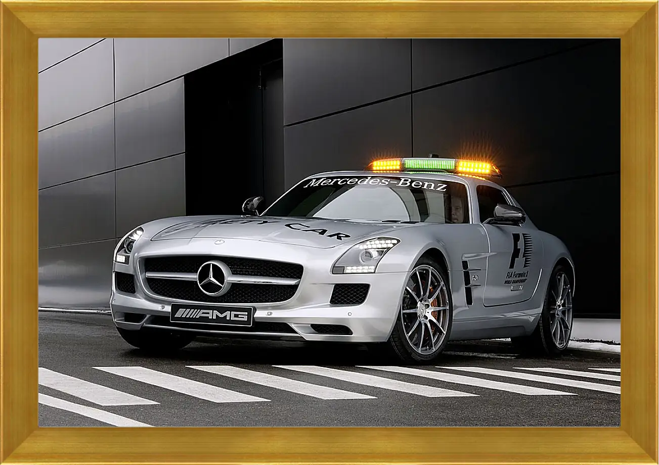 Картина в раме - Mercedes SLS AMG