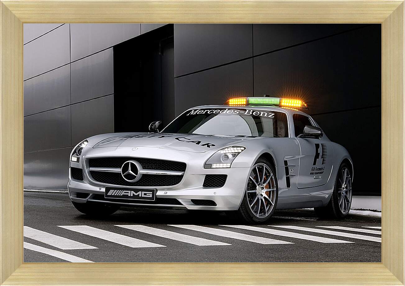 Картина в раме - Mercedes SLS AMG