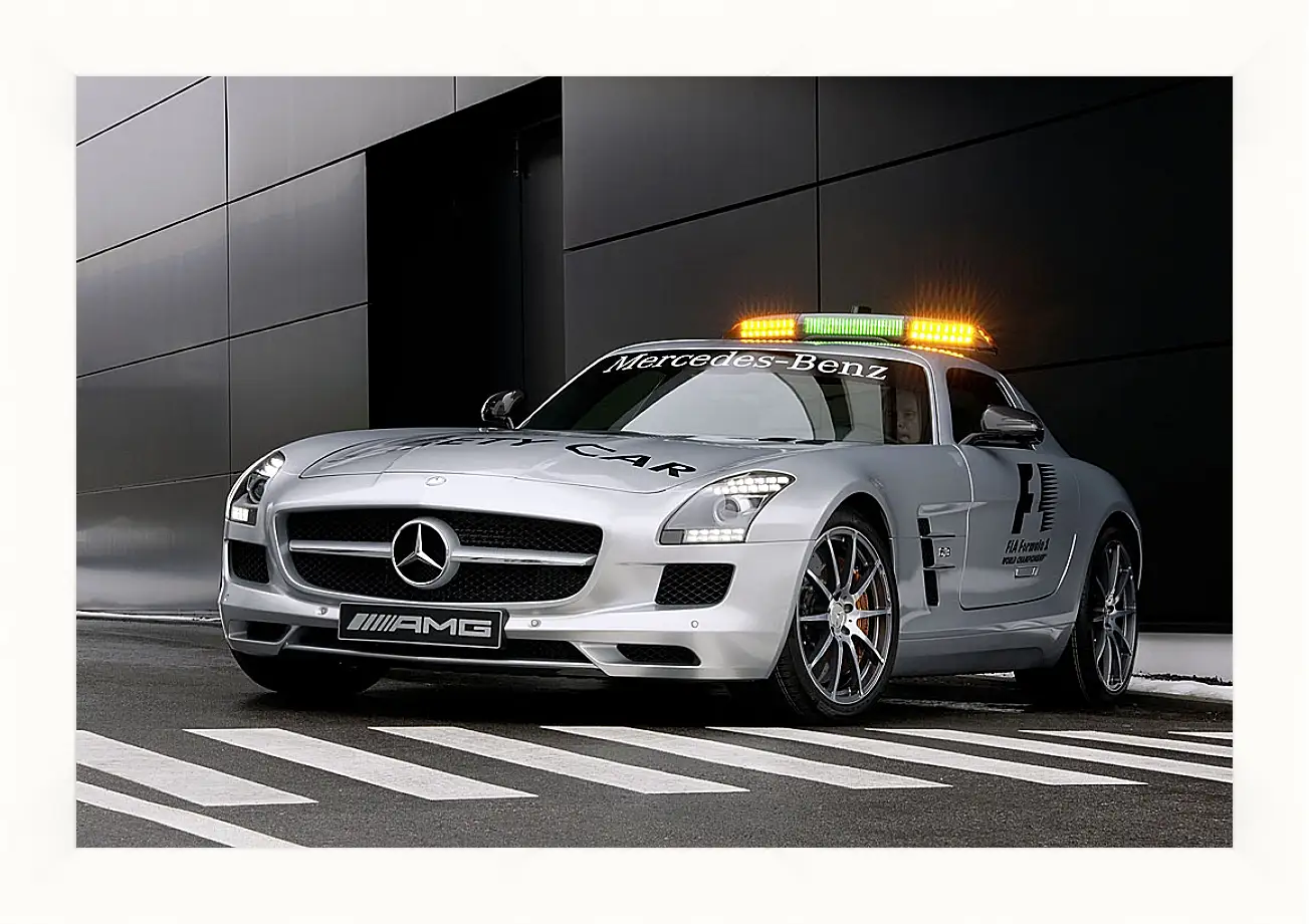 Картина в раме - Mercedes SLS AMG