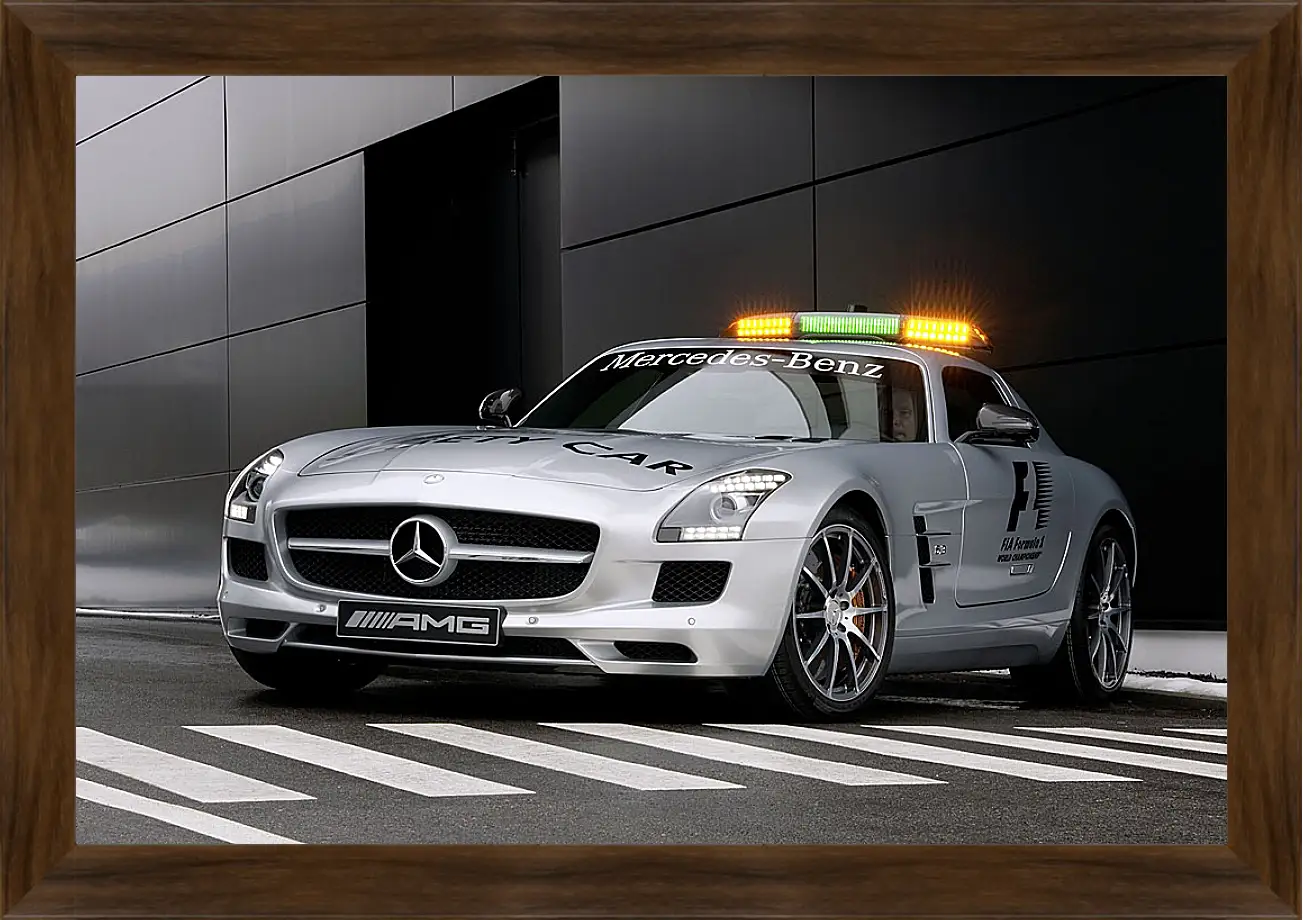 Картина в раме - Mercedes SLS AMG