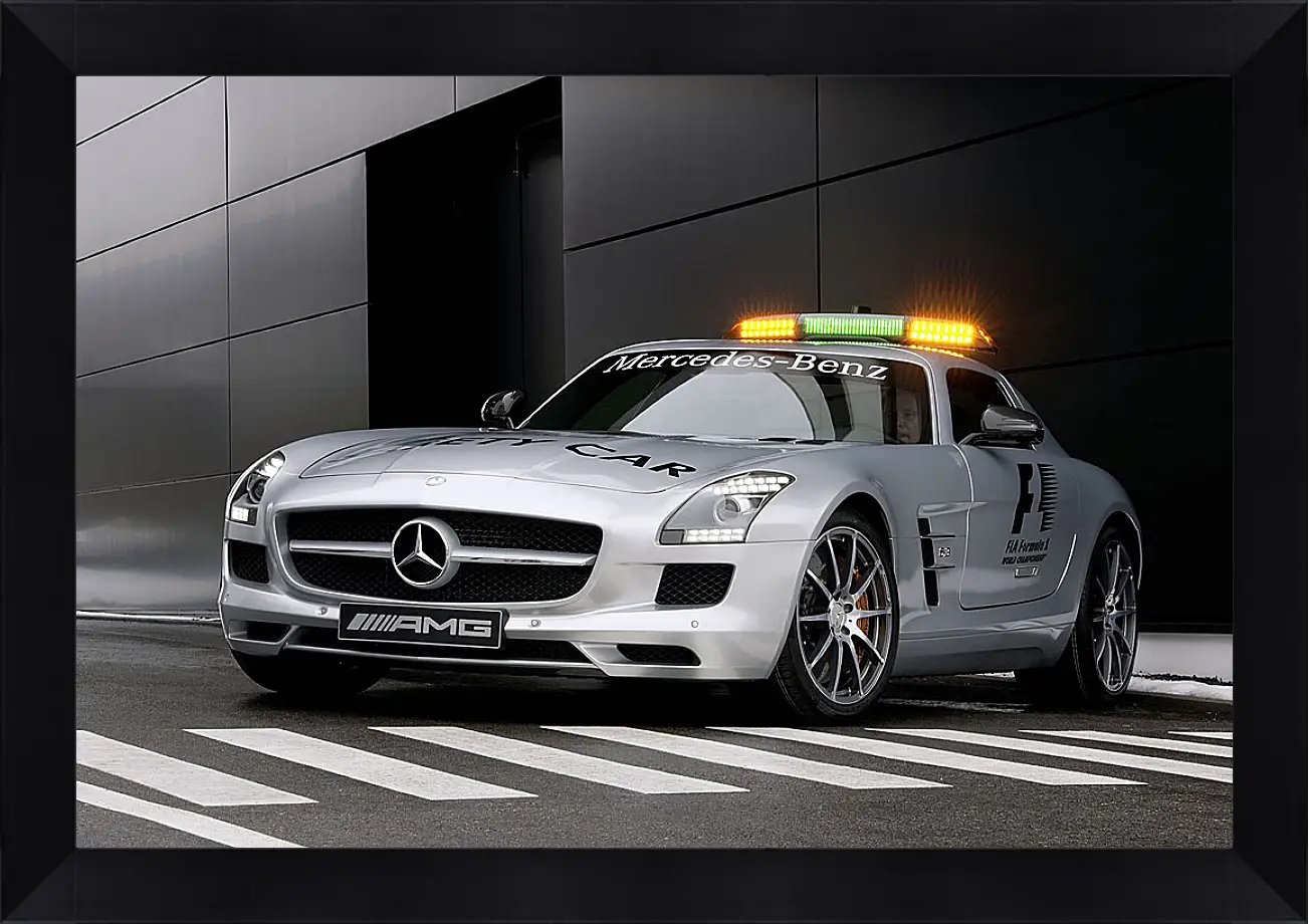 Картина в раме - Mercedes SLS AMG