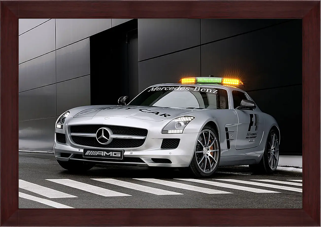 Картина в раме - Mercedes SLS AMG