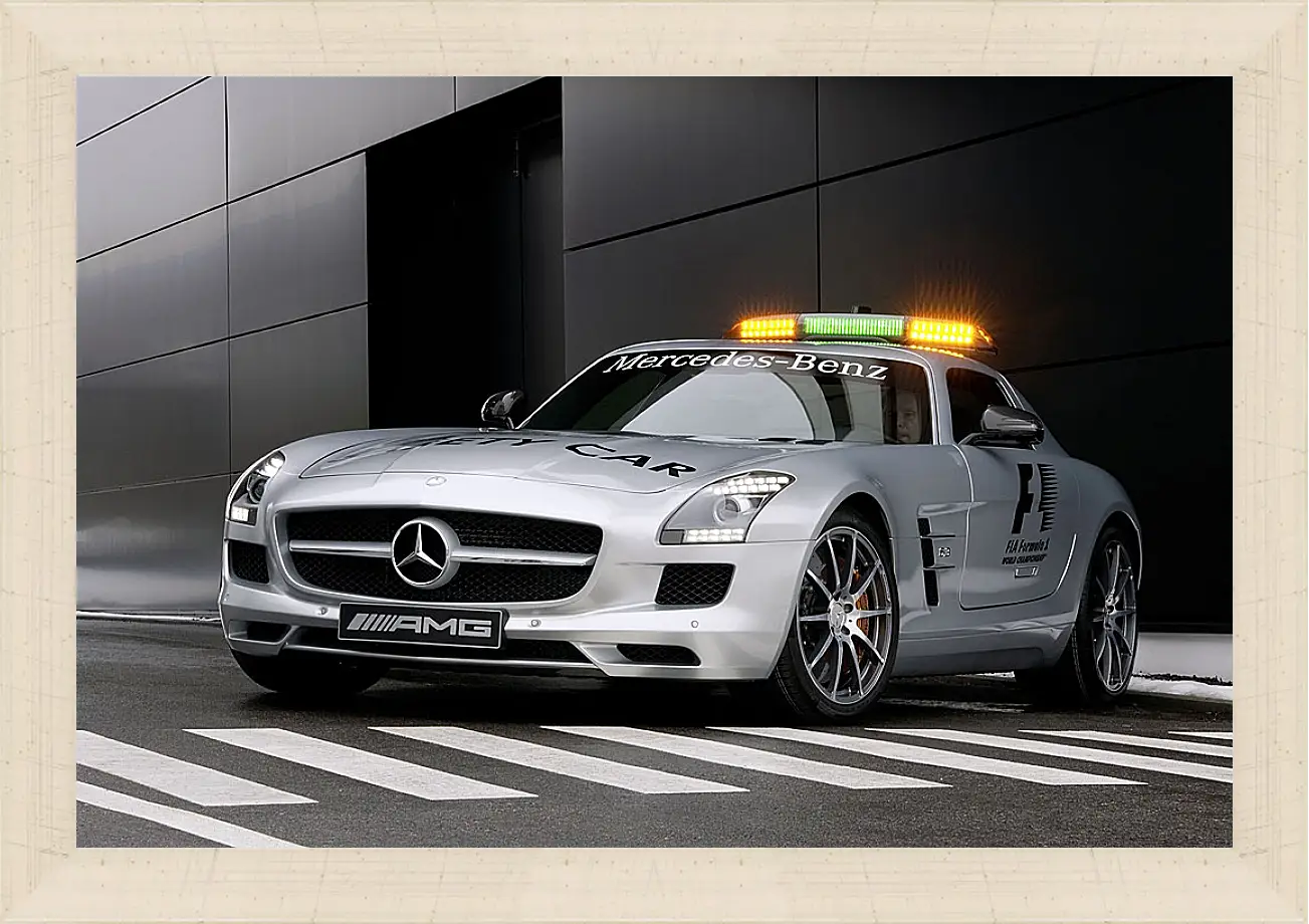 Картина в раме - Mercedes SLS AMG