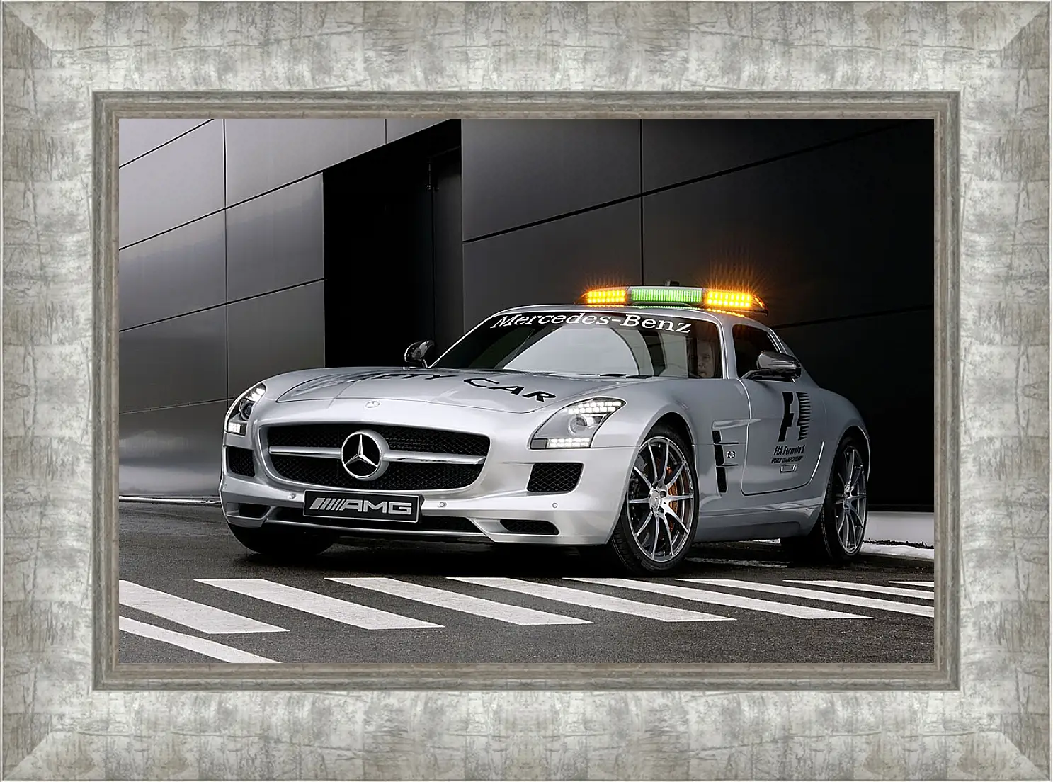 Картина в раме - Mercedes SLS AMG