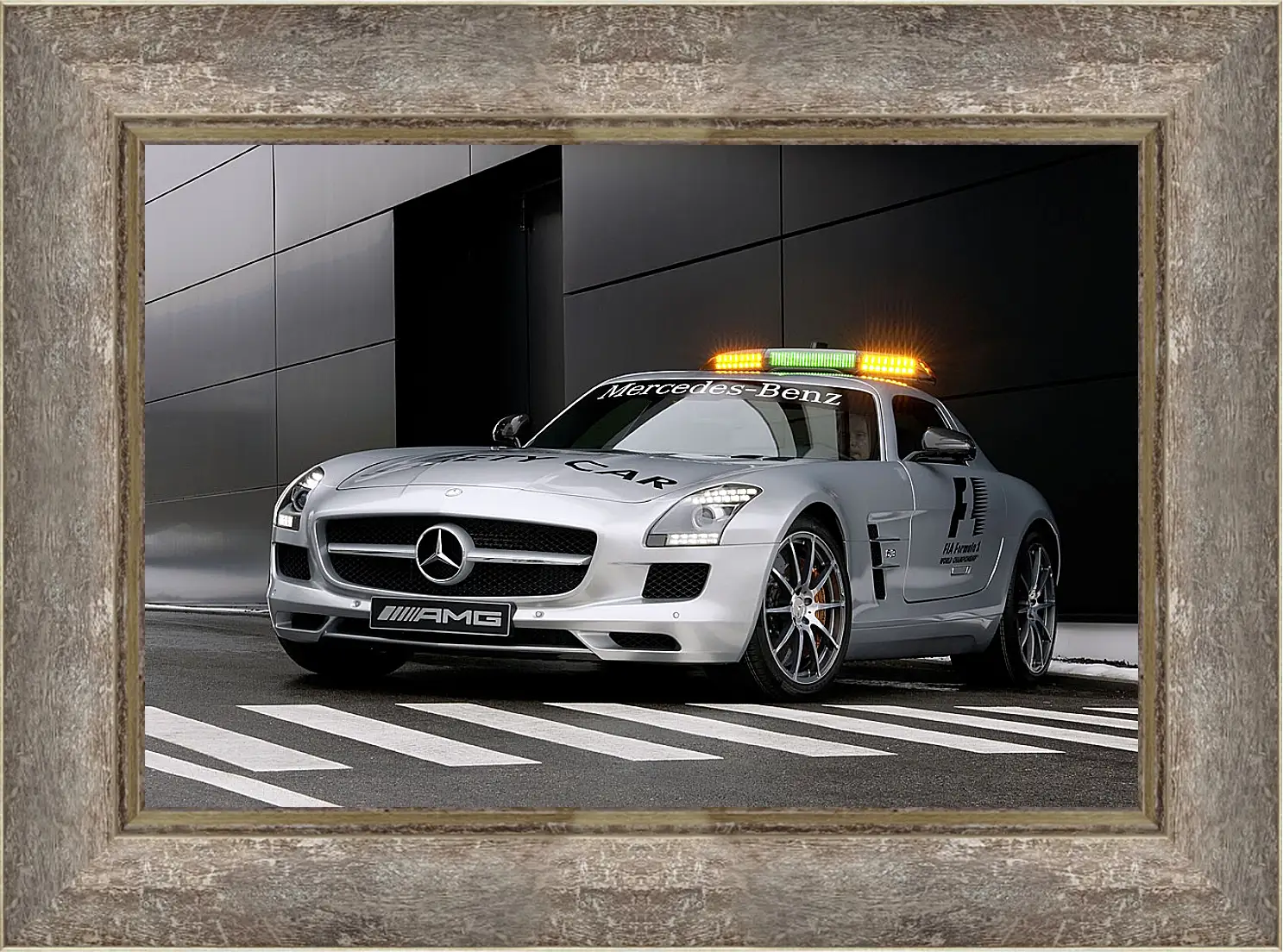 Картина в раме - Mercedes SLS AMG