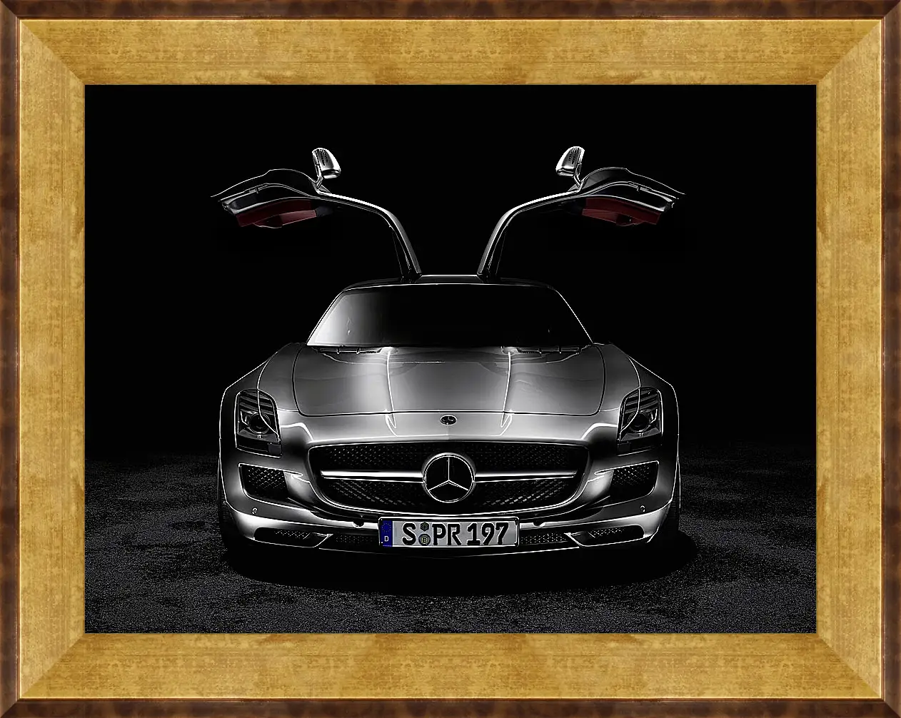 Картина в раме - Mercedes SLS AMG