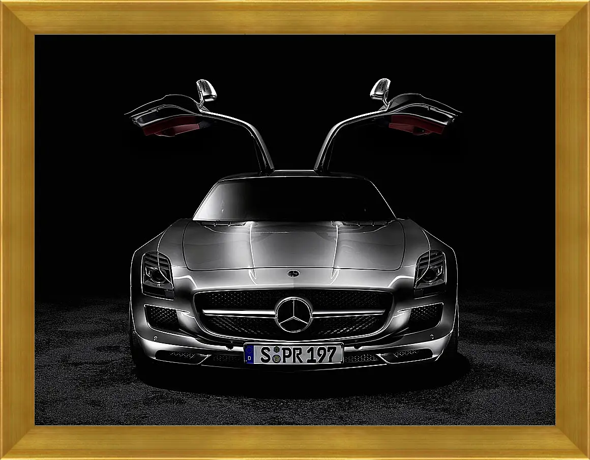 Картина в раме - Mercedes SLS AMG