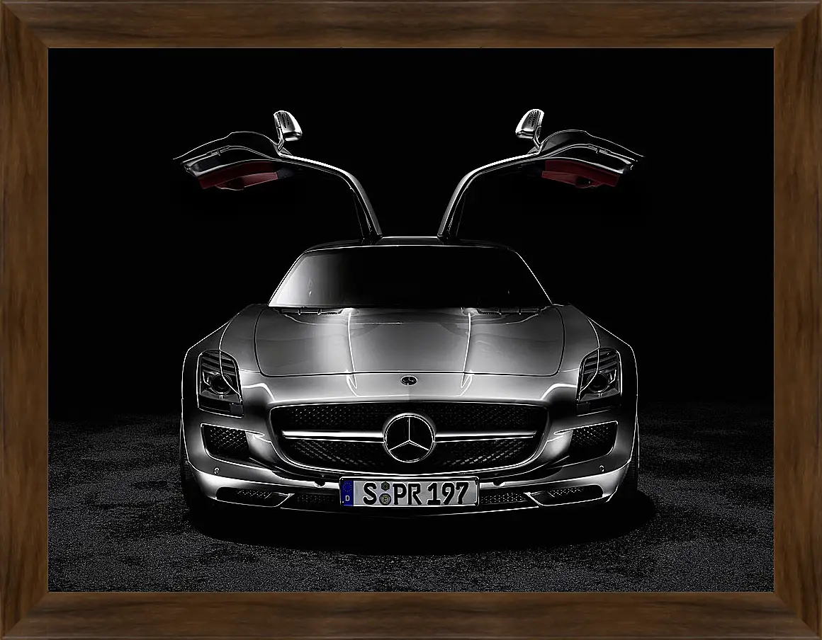 Картина в раме - Mercedes SLS AMG