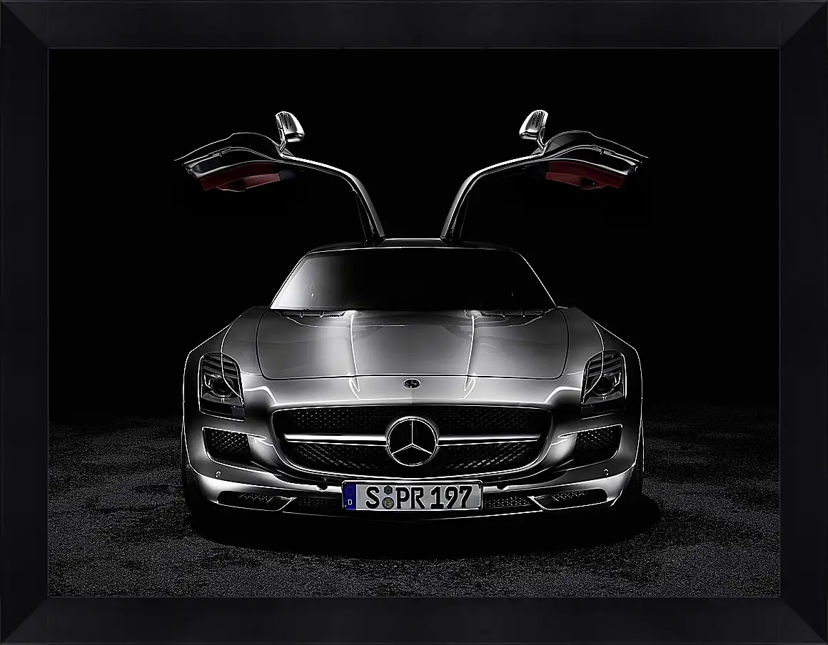 Картина в раме - Mercedes SLS AMG