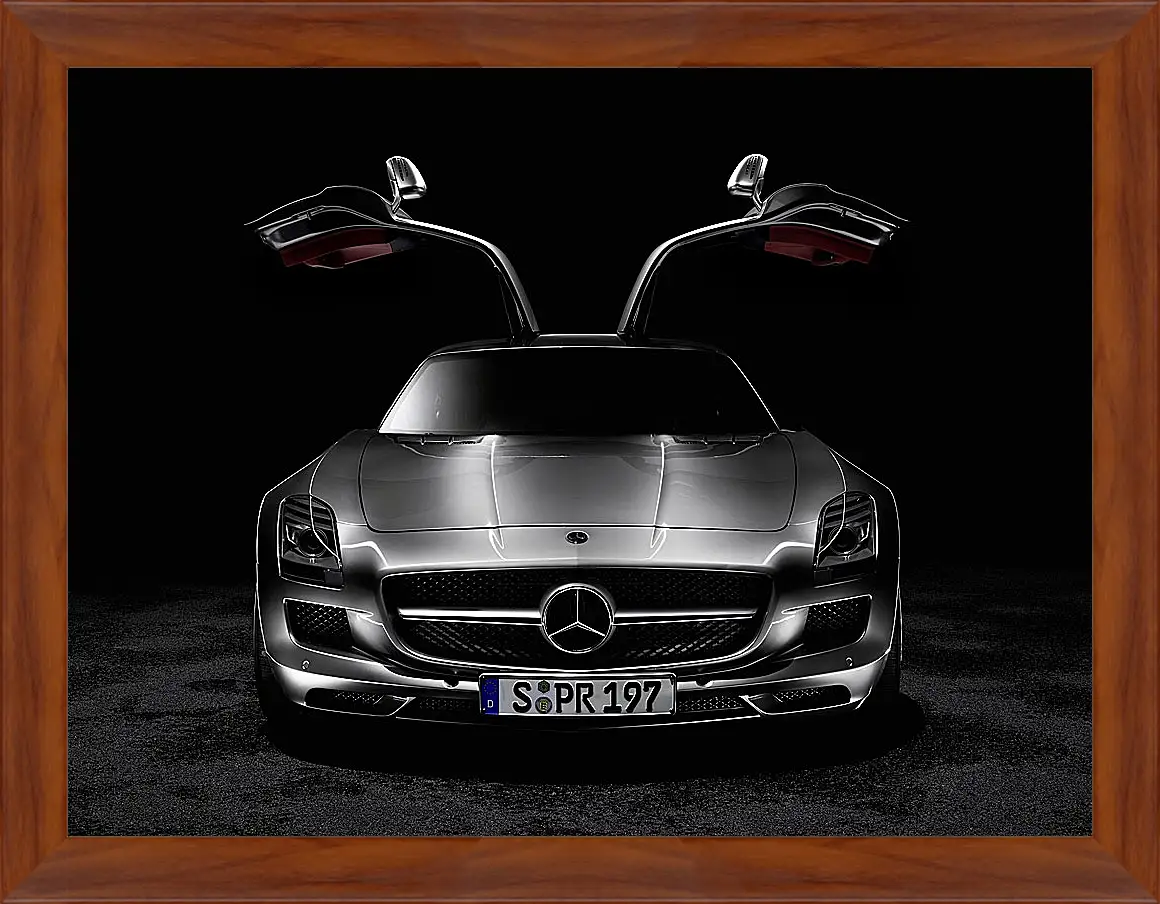 Картина в раме - Mercedes SLS AMG