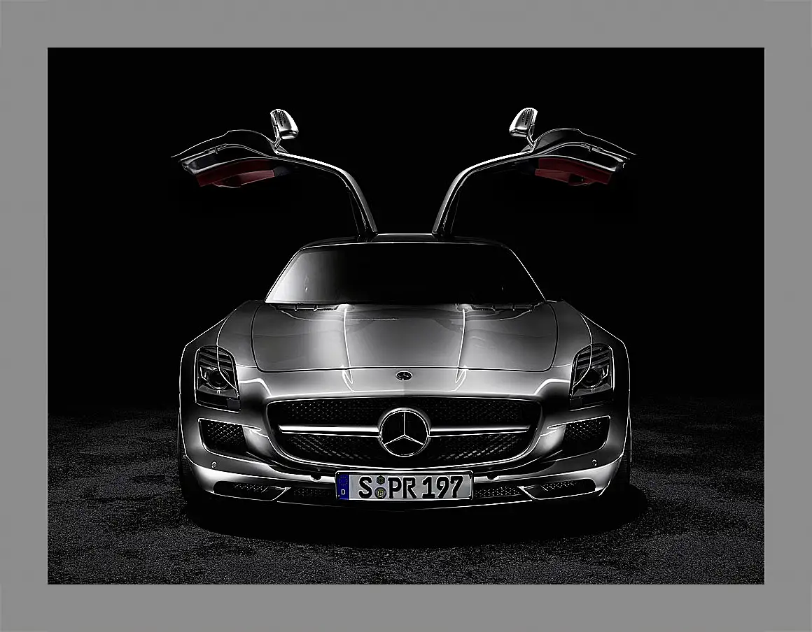 Картина в раме - Mercedes SLS AMG