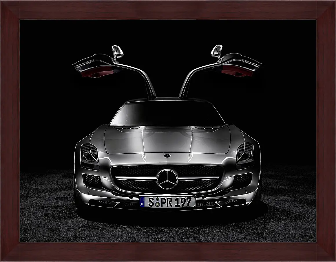 Картина в раме - Mercedes SLS AMG