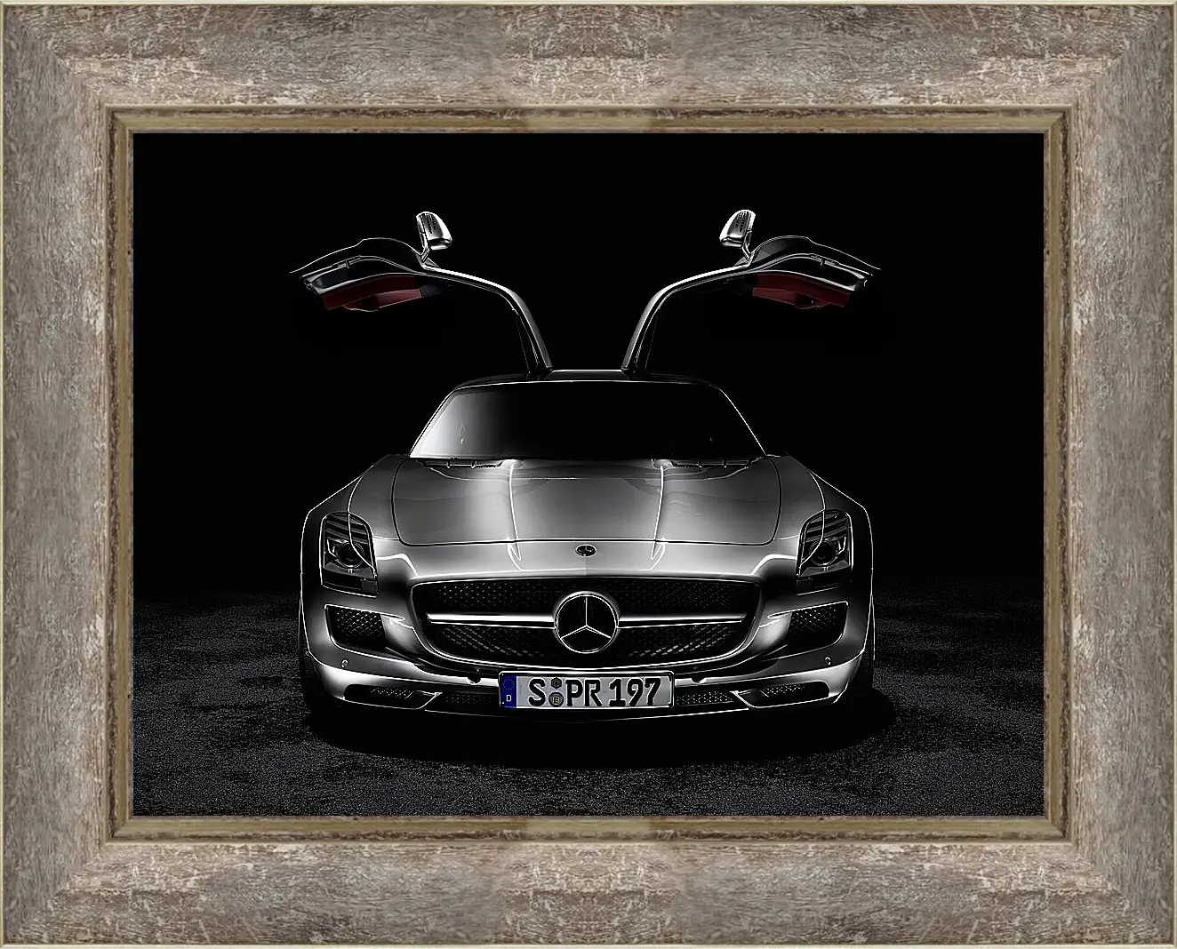 Картина в раме - Mercedes SLS AMG