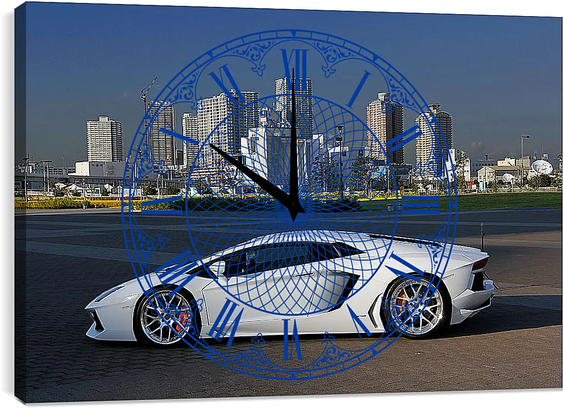 Часы картина - Lamborghini Aventador