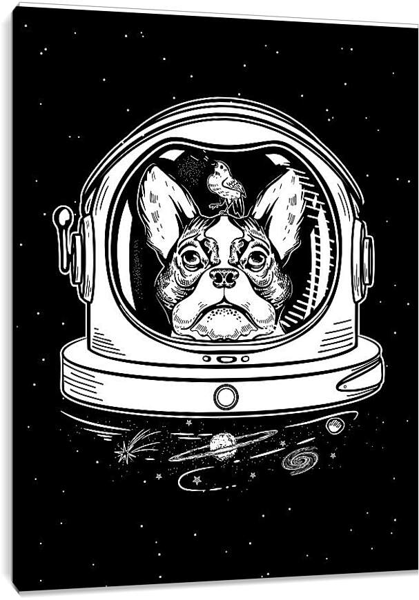 Постер и плакат - Астронавт - пес