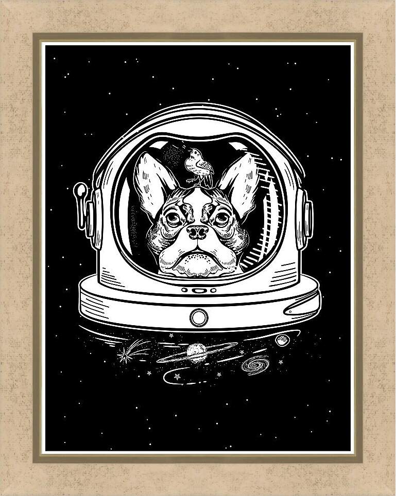Картина в раме - Астронавт - пес