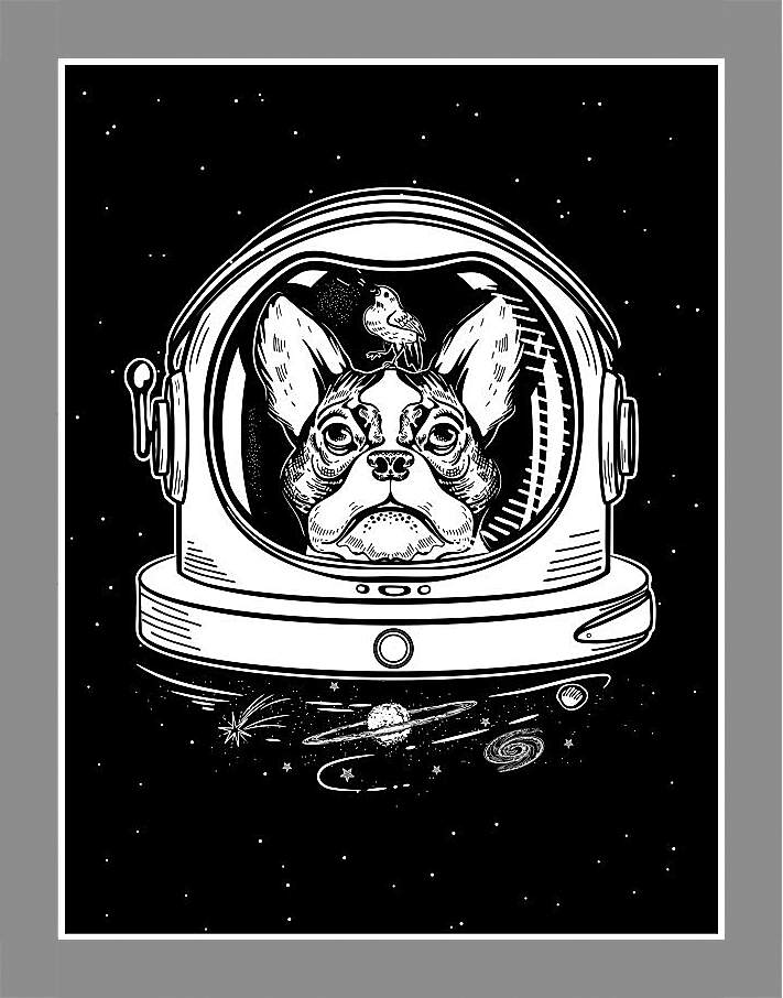 Картина в раме - Астронавт - пес