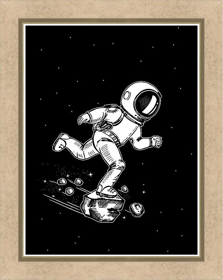 Картина в раме - Астронавт бежит
