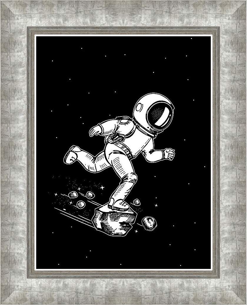Картина в раме - Астронавт бежит