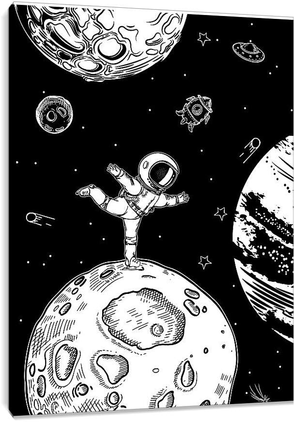 Постер и плакат - Астронавт и космос