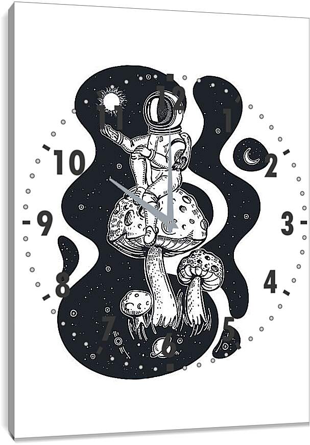 Часы картина - Астронавт и солнце