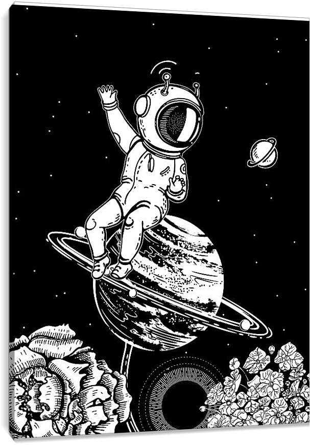Постер и плакат - Астронавт и фантастическая планета