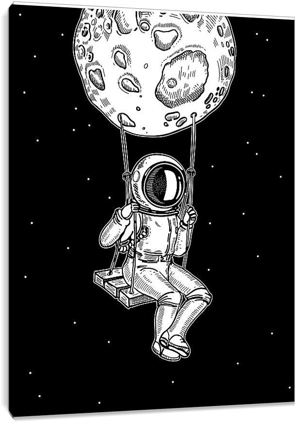 Постер и плакат - Астронавт на качелях