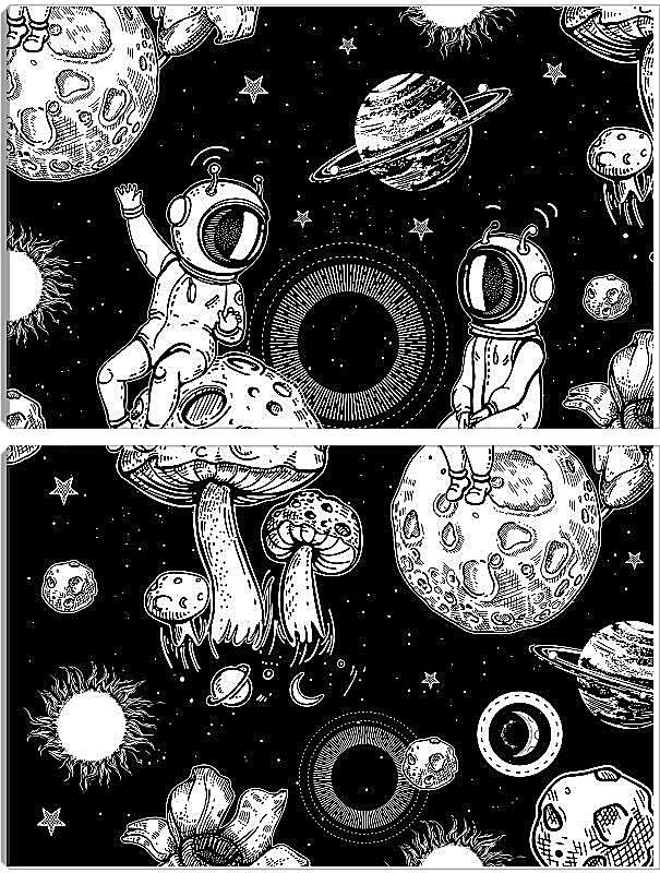 Модульная картина - Астронавты в космосе