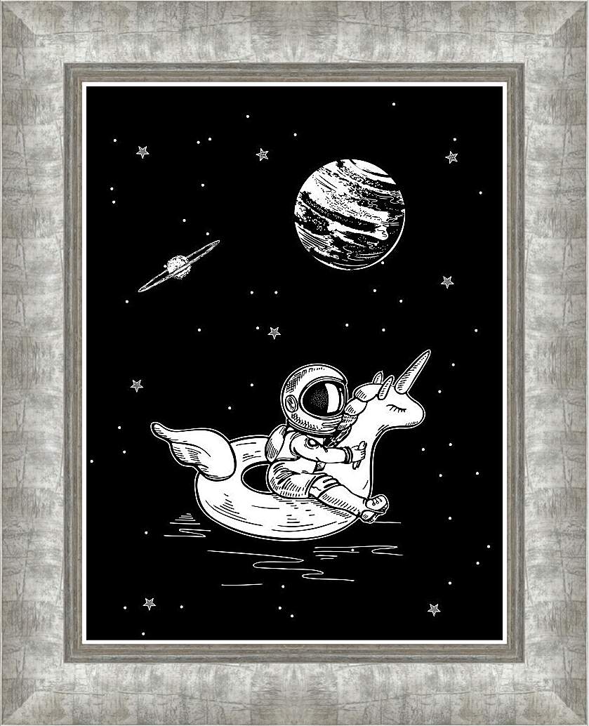 Картина в раме - Астронавты и космос