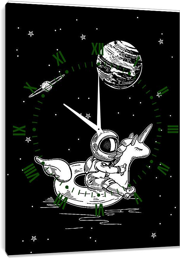 Часы картина - Астронавты и космос