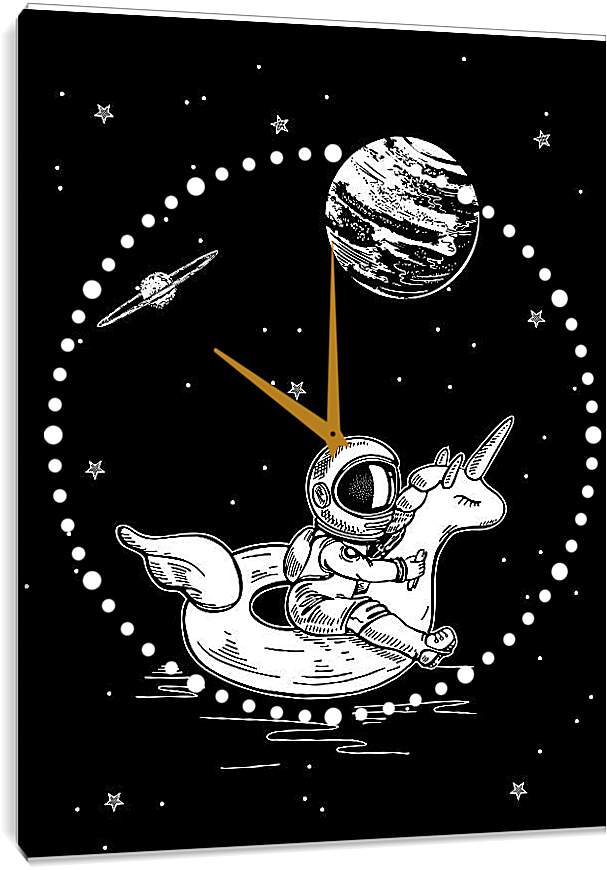 Часы картина - Астронавты и космос