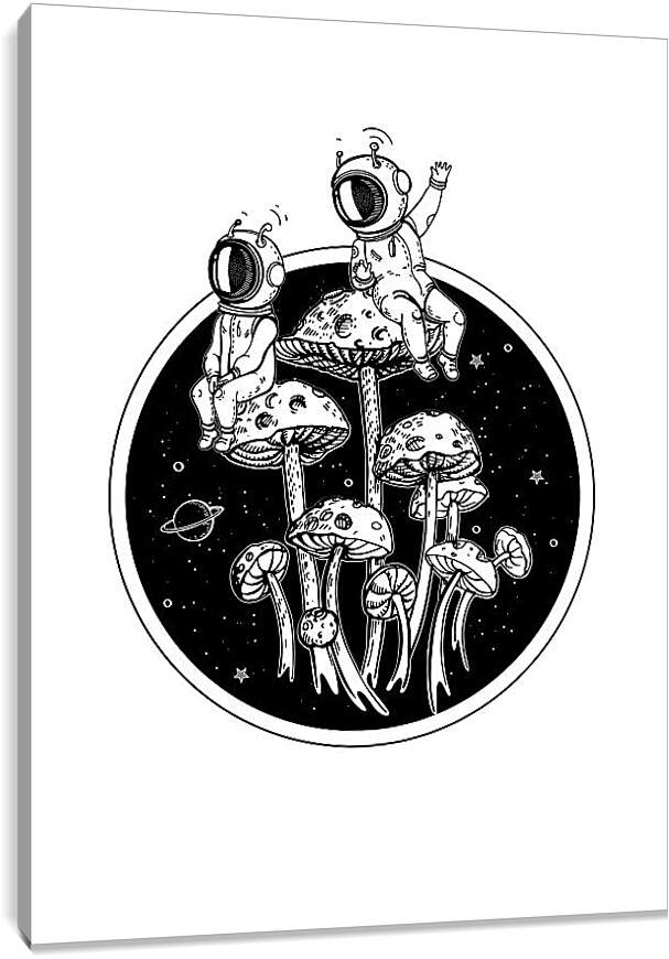 Постер и плакат - Астронавты и фантазийные планеты