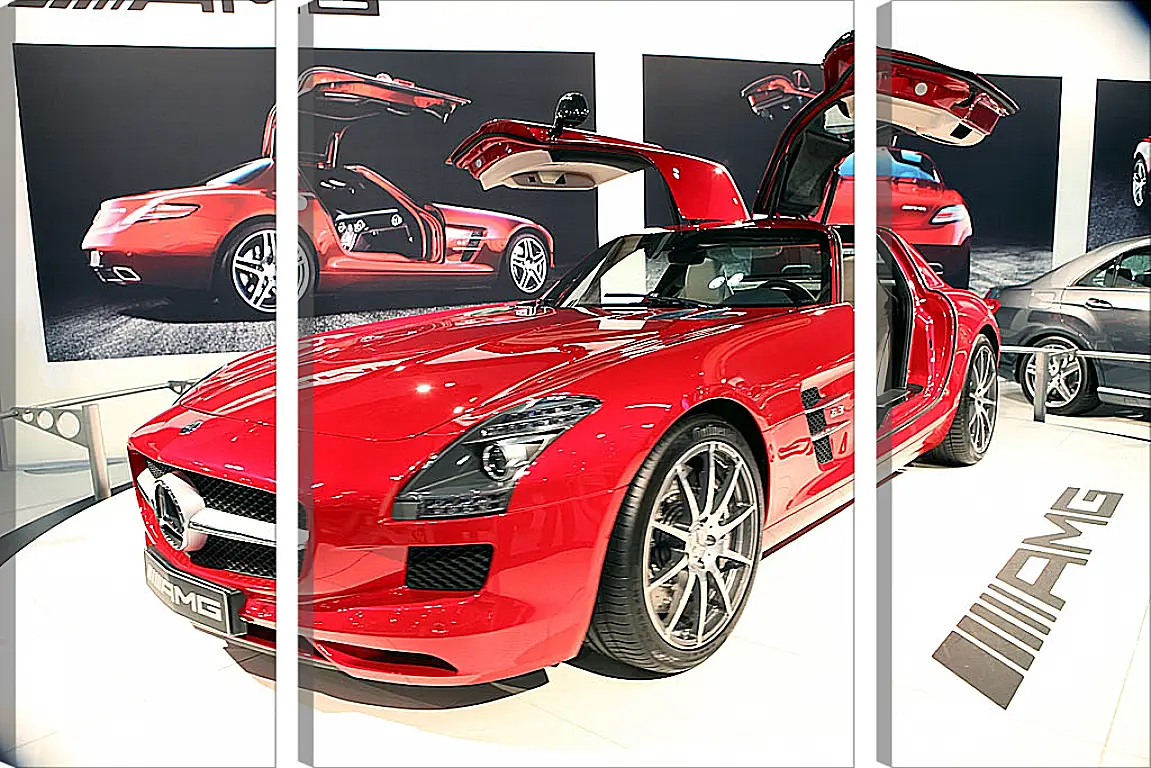 Модульная картина - Mercedes SLS AMG (Мерседес чайка)