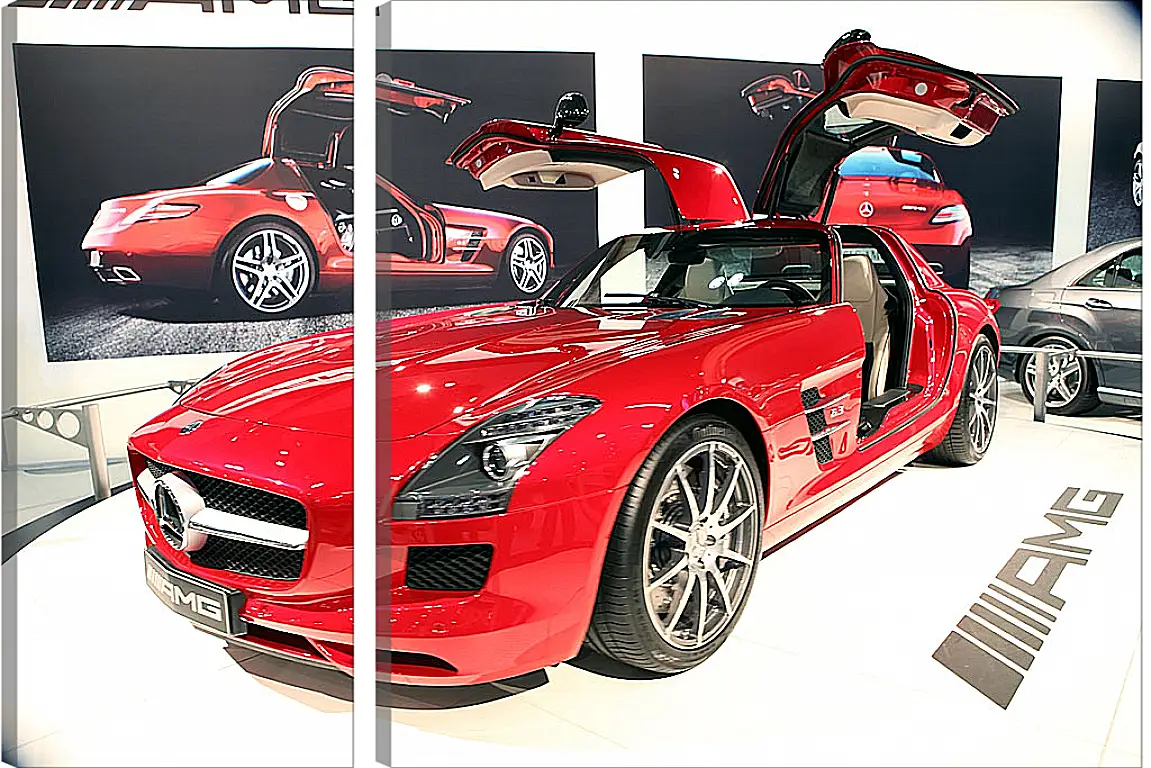 Модульная картина - Mercedes SLS AMG (Мерседес чайка)